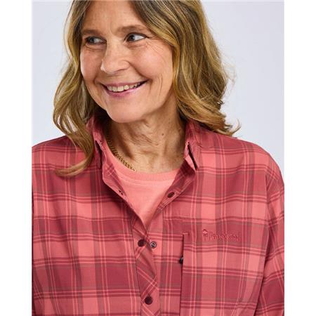 WOMEN'S LONG SLEEVE SHIRT PINEWOOD ABISKO TREKKING L/S - LANTANA PINK
