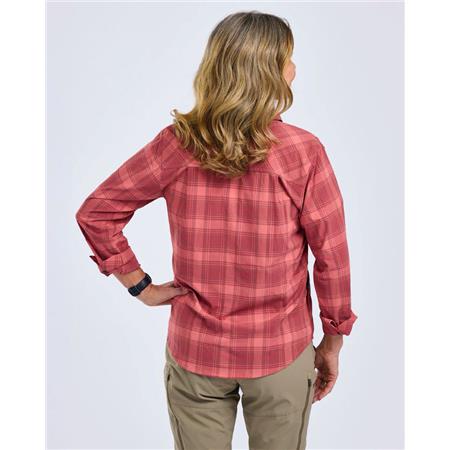 WOMEN'S LONG SLEEVE SHIRT PINEWOOD ABISKO TREKKING L/S - LANTANA PINK