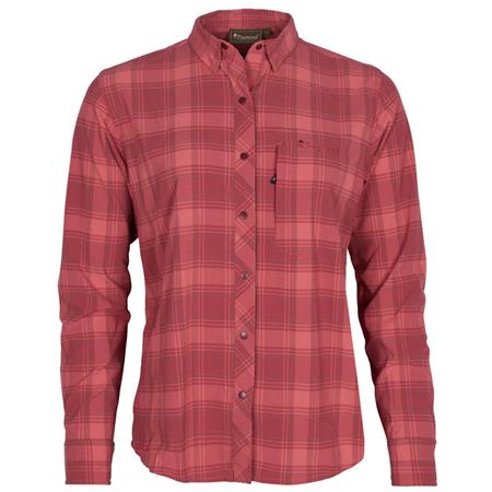 Women's Long Sleeve Shirt Pinewood Abisko Trekking L/S - Lantana Pink
