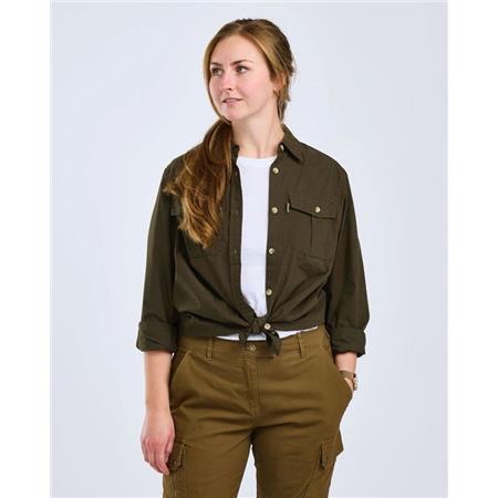 WOMEN'S LONG SLEEVE SHIRT PINEWOOD SAFARI L/S - MOSS GREEN