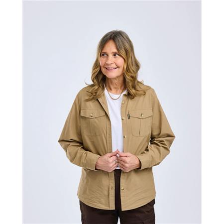 WOMEN'S LONG SLEEVE SHIRT PINEWOOD SAFARI L/S - SAND STONE