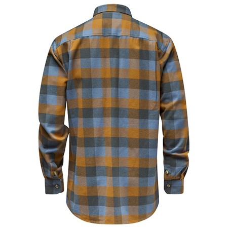WOMEN'S LONG-SLEEVED SHIRT PINEWOOD LUMBO - FUDGE/BLEU