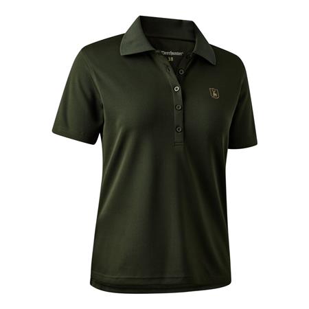 Women's Short Sleeve Polo Deerhunter Lady Climate Avec 37.5® Technology - Forest Ember