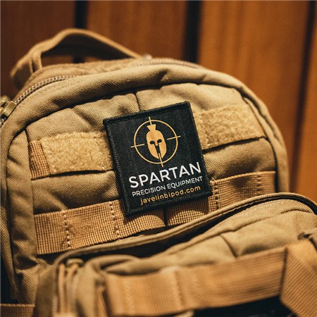 WOVEN PATCH - BLACK SPARTAN - NOIR