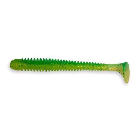 Zacht Kunstaas Crazy Fish Vibro Worm 5” - 12Cm - Partij Van 4