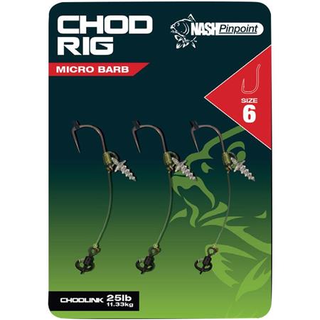 Zeilenunterseite Nach Oben Nash Chod Rig - 3Er Pack