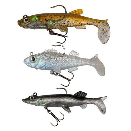 Zestaw Uzbrojonych Miękkich Przynęt Zebco Zander Lure Packs - 10Cm