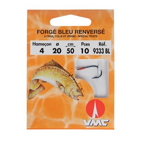 Zmontowany Haczyk Na Pstrąga Vmc Kuty Niebieski Odwrócony Z Zadziorą - Pack De 10