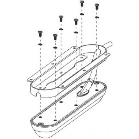 Zocolo Di Montaggio Da Avvitare Lowrance Per Sonda Ta Structure Scan 3D Flush