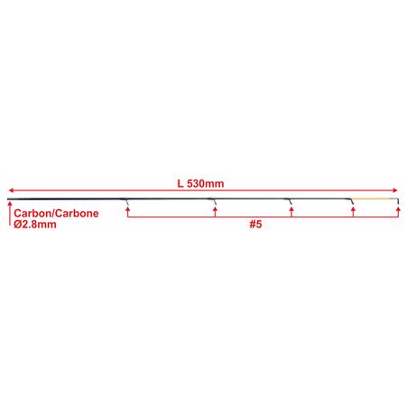 ZUSÄTZLICHES RUTENSPITZE GARBOLINO PLEINS CARBONE/SOLID TIP CARBON