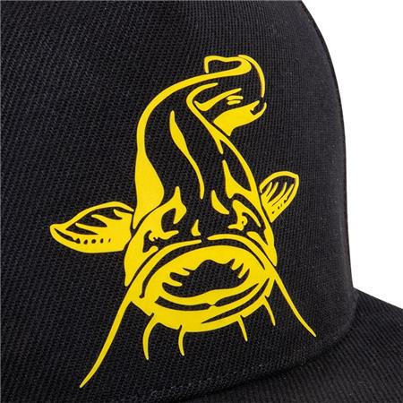 ΚΑΠΈΛΟ BLACK CAT BLACK FLAT PEAK CAP - ΜΑΎΡΟ