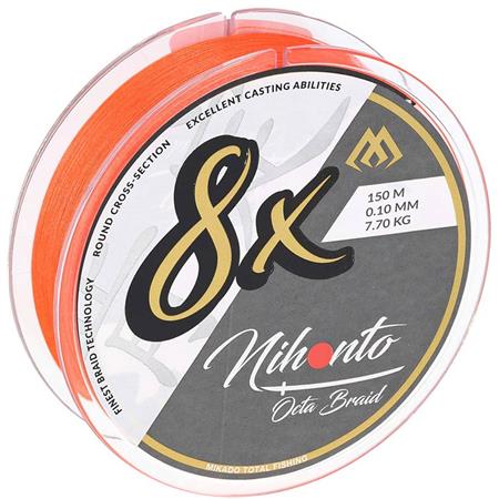 Πλεξούδα Mikado Nihonto Octa Braid - Πορτοκαλί - 150M